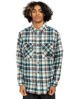 The Element Mens Hueco Classic Flannel Shirt in Chestnut & Mineral