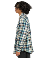 The Element Mens Hueco Classic Flannel Shirt in Chestnut & Mineral