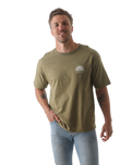 The Salt Water Seeker Mens Kaleidoscope T-Shirt in Faded Khaki