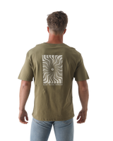 The Salt Water Seeker Mens Kaleidoscope T-Shirt in Faded Khaki