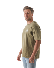 The Salt Water Seeker Mens Kaleidoscope T-Shirt in Faded Khaki