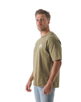 The Salt Water Seeker Mens Kaleidoscope T-Shirt in Faded Khaki