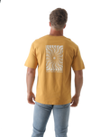The Salt Water Seeker Mens Kaleidoscope T-Shirt in Faded Mustard