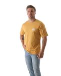 The Salt Water Seeker Mens Kaleidoscope T-Shirt in Faded Mustard