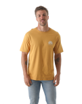 The Salt Water Seeker Mens Kaleidoscope T-Shirt in Faded Mustard