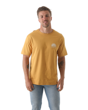 The Salt Water Seeker Mens Kaleidoscope T-Shirt in Faded Mustard