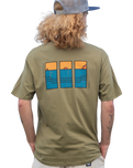The Salt Water Seeker Mens Trio T-Shirt in Faded Khaki