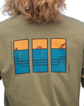 The Salt Water Seeker Mens Trio T-Shirt in Faded Khaki