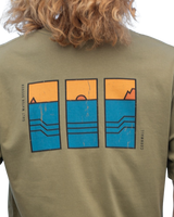 The Salt Water Seeker Mens Trio T-Shirt in Faded Khaki