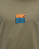 The Salt Water Seeker Mens Trio T-Shirt in Faded Khaki