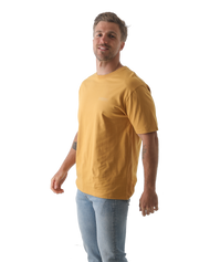 The Salt Water Seeker Mens Map 3.0 T-Shirt in Faded Mustard