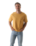 The Salt Water Seeker Mens Map 3.0 T-Shirt in Faded Mustard