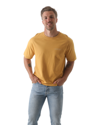 The Salt Water Seeker Mens Map 3.0 T-Shirt in Faded Mustard