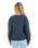 The Born by the Sea Womens Plastic Free 23 Sweatshirt in Denim Blue