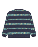The Quiksilver Boys Boys Take Us Back Sweatshirt in Crown Blue & Heritage Stripe