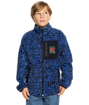 The Quiksilver Boys Boys Ice Fields Full Zip Fleece Jacket in Nebulas Blue