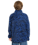 The Quiksilver Boys Boys Ice Fields Full Zip Fleece Jacket in Nebulas Blue