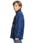 The Quiksilver Boys Boys Ice Fields Full Zip Fleece Jacket in Nebulas Blue