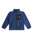 The Quiksilver Boys Boys Ice Fields Full Zip Fleece Jacket in Nebulas Blue