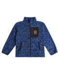 The Quiksilver Boys Boys Ice Fields Full Zip Fleece Jacket in Nebulas Blue