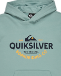 The Quiksilver Boys Boys Typed Out Hoodie in Aquifer