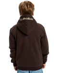 The Quiksilver Boys Boys Sherpa Zip Fleece Jacket in Chocolate Brown