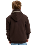 The Quiksilver Boys Boys Sherpa Zip Fleece Jacket in Chocolate Brown