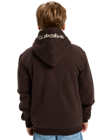 The Quiksilver Boys Boys Sherpa Zip Fleece Jacket in Chocolate Brown