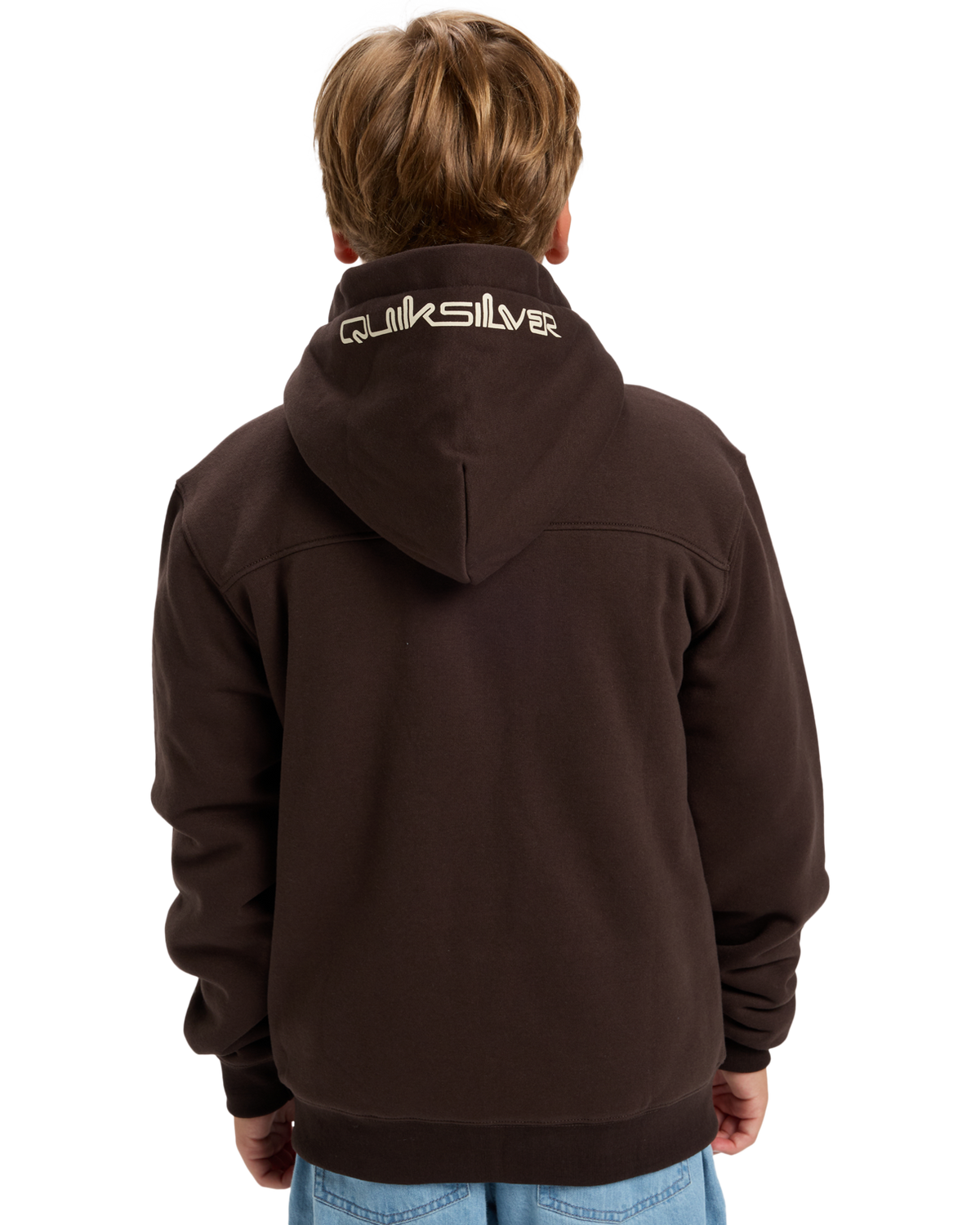The Quiksilver Boys Boys Sherpa Zip Fleece Jacket in Chocolate Brown