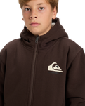 The Quiksilver Boys Boys Sherpa Zip Fleece Jacket in Chocolate Brown
