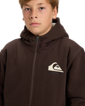 The Quiksilver Boys Boys Sherpa Zip Fleece Jacket in Chocolate Brown
