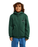 The Quiksilver Boys Boys Sherpa Zip Fleece Jacket in Forest