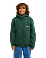 The Quiksilver Boys Boys Sherpa Zip Fleece Jacket in Forest