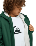 The Quiksilver Boys Boys Sherpa Zip Fleece Jacket in Forest