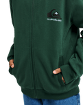 The Quiksilver Boys Boys Sherpa Zip Fleece Jacket in Forest