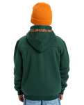 The Quiksilver Boys Boys Sherpa Zip Fleece Jacket in Trekking Green