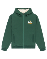 The Quiksilver Boys Boys Sherpa Zip Fleece Jacket in Trekking Green