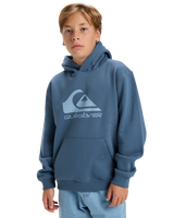 The Quiksilver Boys Boys Comp Logo Hoodie in China Blue