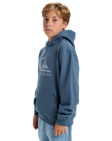 The Quiksilver Boys Boys Comp Logo Hoodie in China Blue