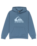 The Quiksilver Boys Boys Comp Logo Hoodie in China Blue