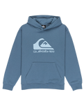 The Quiksilver Boys Boys Comp Logo Hoodie in China Blue