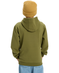 Boys Comp Logo Hoodie in Loden Green