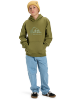 Boys Comp Logo Hoodie in Loden Green