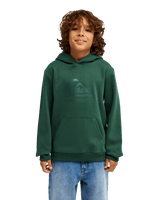 The Quiksilver Boys Boys Comp Logo Hoodie in Forest