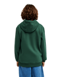 The Quiksilver Boys Boys Comp Logo Hoodie in Forest