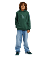 The Quiksilver Boys Boys Comp Logo Hoodie in Forest