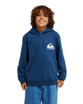 The Quiksilver Boys Boys Omni Logo Hoodie in Dark Denim