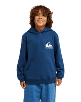 The Quiksilver Boys Boys Omni Logo Hoodie in Dark Denim