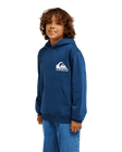 The Quiksilver Boys Boys Omni Logo Hoodie in Dark Denim