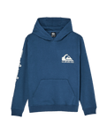 The Quiksilver Boys Boys Omni Logo Hoodie in Dark Denim